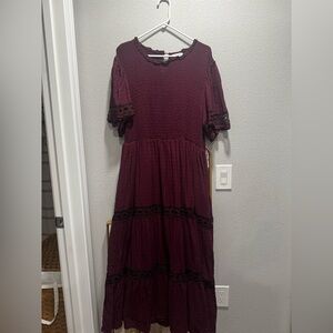 Baltic Born Deep Burgundy Lace Dress